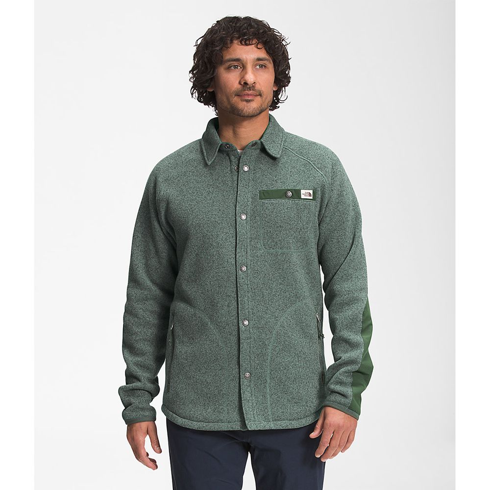 The North Face Fleece Jacket Mens Australia - The North Face Gordon Lyons Shacket Green (VMW-218504)